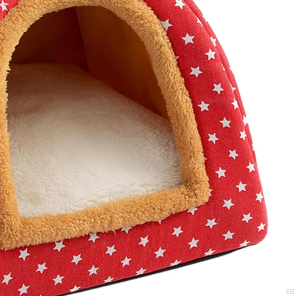 Cat House Pet Tent, Cave Bed, Autumn Winter Inner Cushion Mongolian Yurt Indoor Kennel Dog Bed