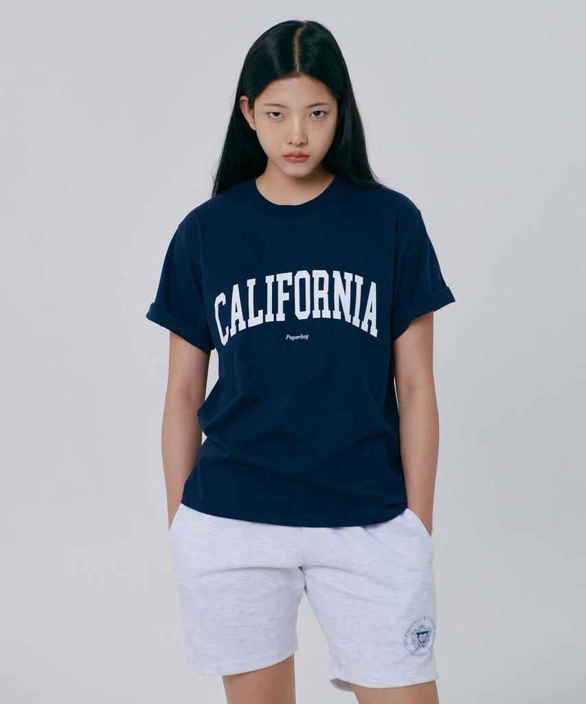 PAPERBOY California Short Sleeve T-Shirt - Navy
