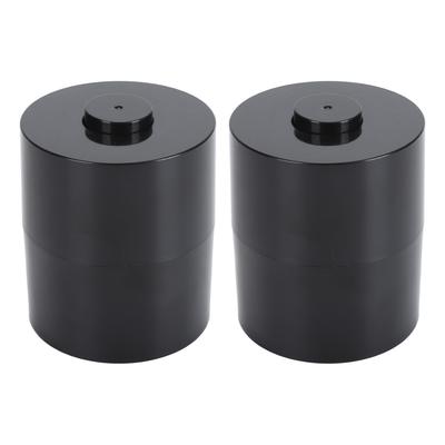 2PCS Nail Glue Storage Jar Portable Leakproof Vacuum Sealing Lash Extension Jar Black
