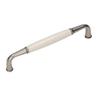 UP16 Handle, Patinated Nickel, Milk Porcelain, 128mm