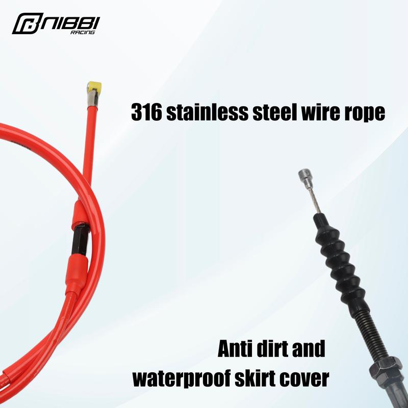NIBBI Motorcycle Throttle Clutch Cable 109cm Stainless Steel Wire NC Clutch Line For NC Engine110CC-250CC Dirt Bike Motocross