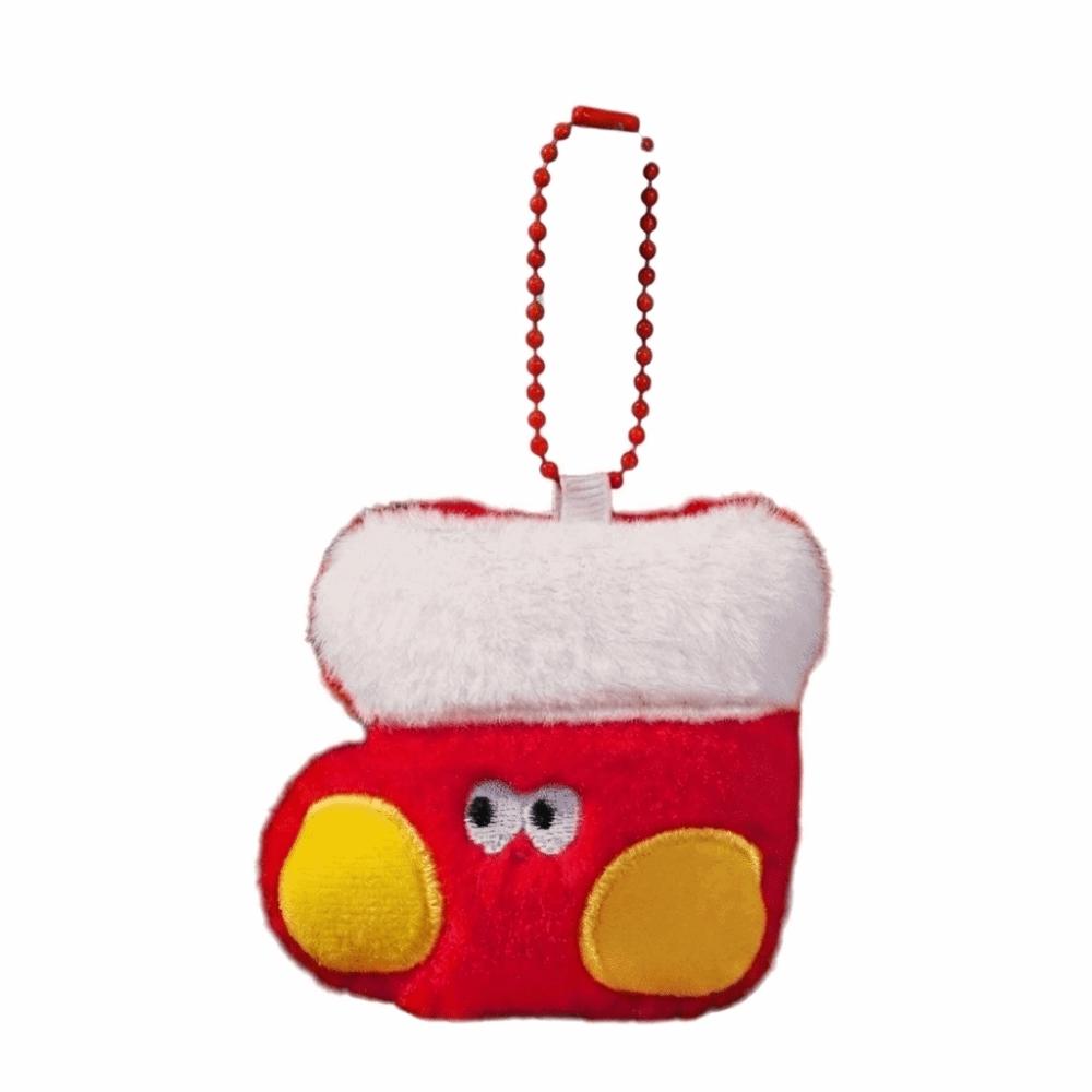 Cartoon Christmas Keychain Santa Claus Plush Keyring Fluzzy Christmas Tree Pendants  Festival