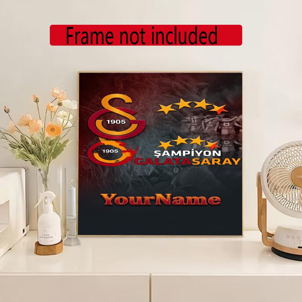 Galatasaray Personalized Name Round Diamond Painting Kit Diamond Embroidery Painting Rhinestones Mosaic Frameless Handwork Decoration Arts