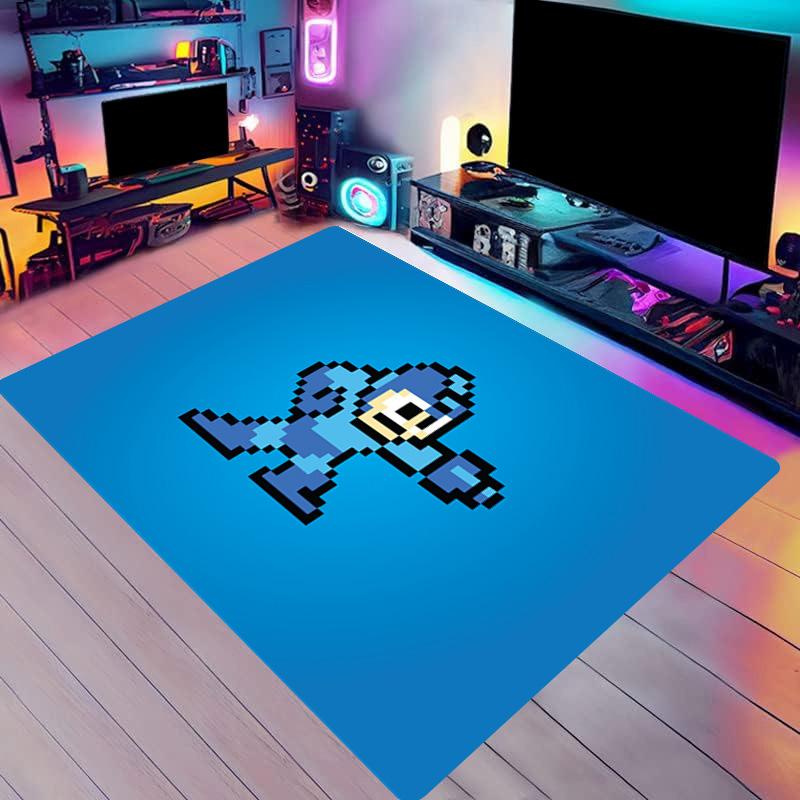 Robot Game Carpet M-Megaman European and American Series Living Room Square Rugs Tent Mats Carpets for Living Room