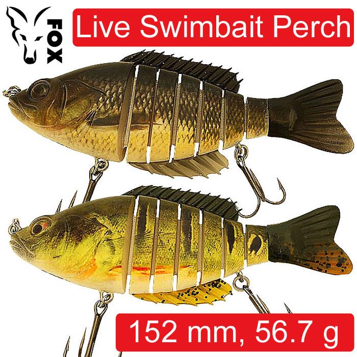 

FOX LIVE SWIMBAIT PERCH 152 мм 56.7 g. Пластикова приманка для риболовлі 152 mm