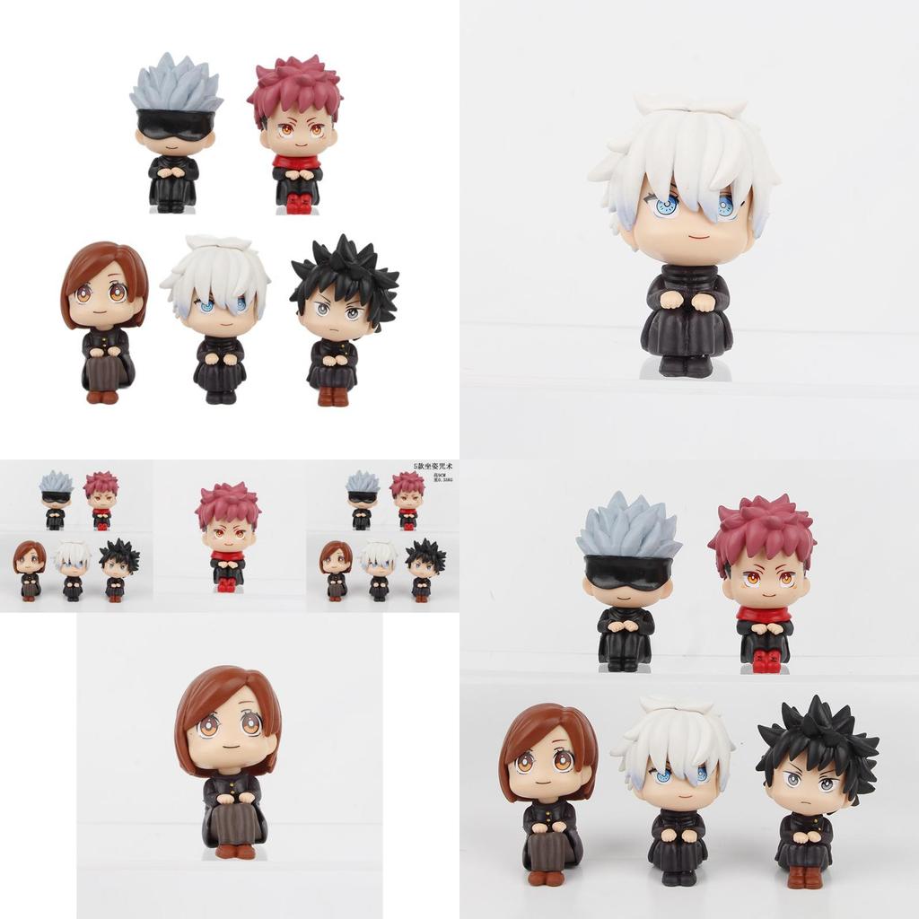 Adorable Jujutsu Kaisen Sitting Plush Doll Five Satoru Gojo Toy Figure Collectible