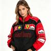 Vintage F1 Racing Embroidered Jacket Cotton Padded Motorcycle Riding Baseball Coat Unisex