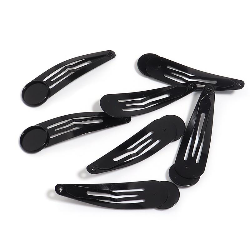 10pcs Iron Plated Hairpin 12/14/16/18/20mm Classic Metal Hair Clips Hairpin Base Setting Cabochon Cameo For DIY Hair Accessories