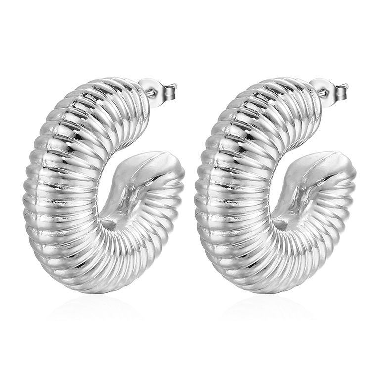 

Серьги-гвоздики из нержавеющей стали с резьбой, женские серьги-гвоздики из титановой стали в стиле ретро 18 карат с сохранением цвета