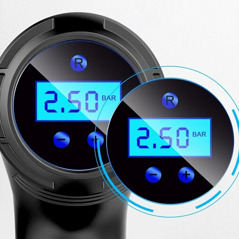 Portable 120W Wireless/Wired Digital Air Compressor – Tire & Ball Inflator for Car, Bicycle & More with Emergency Use