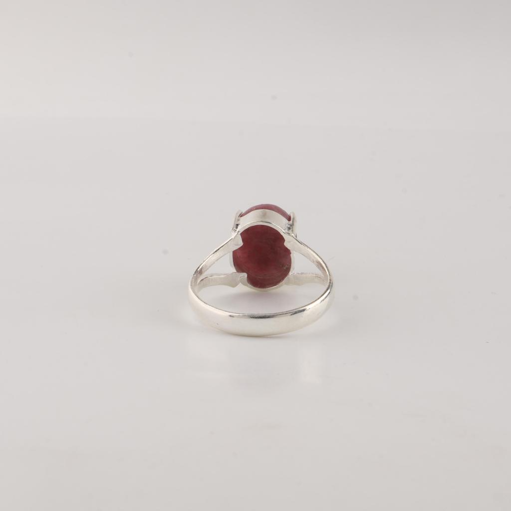 Black Rhodonite Gemstone 925 Sterling Silver Handcrafted Prong Set Ring Gift For Love RR-75-28