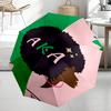 AKA Theme Automatic Umbrella, Lightweight & Portable, 8 Rib, Perfect for Outdoor Travel, Birthdays, Christmas, Gifts.