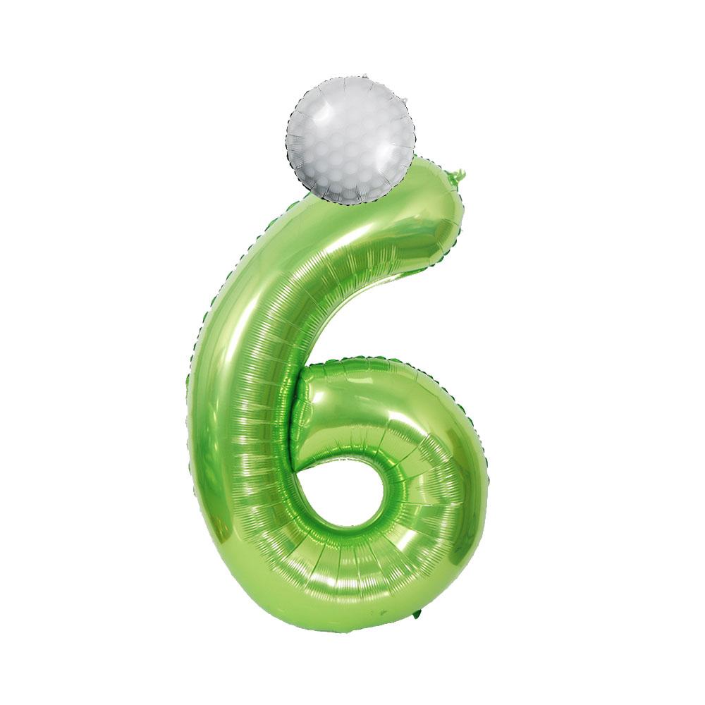 2pcs Golf Birthday Party Decoration Balloons 40inch Green Number Balloon for Golf Theme Birthday Party Decoration