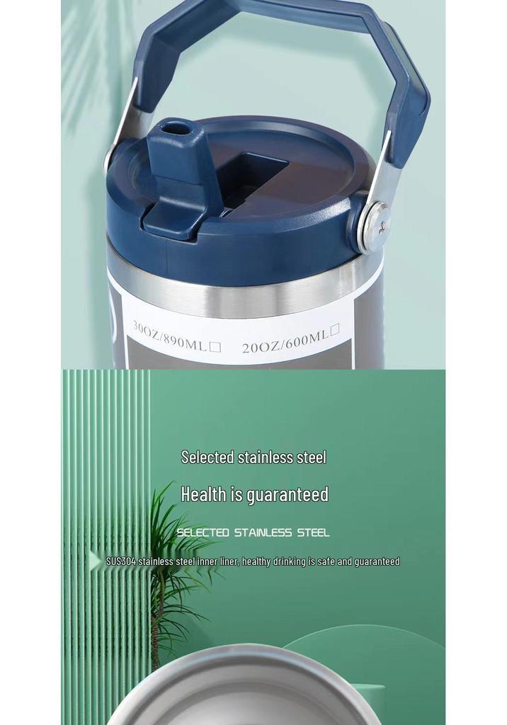 30oz Portable Insulated Stainless Steel Car Cup for Cold Storage