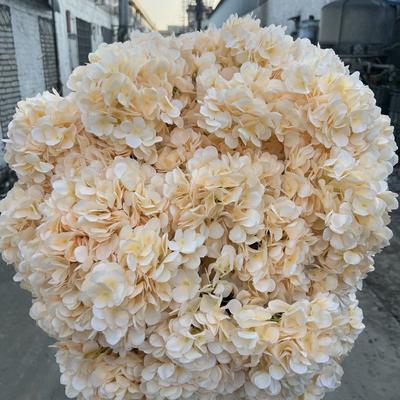 5 Heads Artificial Hydrangea Flower Large Size Silk Bridal Hydrangea Bouquet DIY Fake Hydrangea Flowers for Home Party Wedding