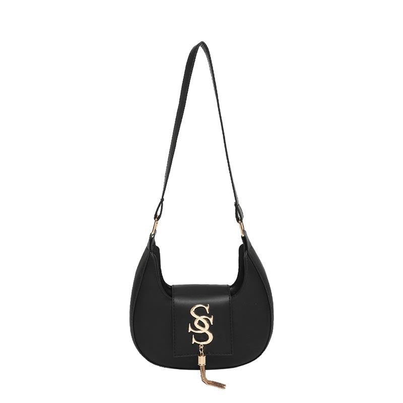 

Новая фактура иностранного стиля женская сумка 2024 весна ретро сумка через плечо нишевый дизайн сумка-мессенджер чёрный