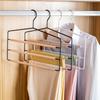 Multi-tier Iron Trouser Rack,Traceless Drying Rack for Home Organization,Multi-functional Wood Pants Hanger for Towel Scarf, 1Pc