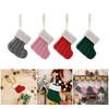 10Pcs Knitted Christmas Stocking Creative Colorful Socks Ornament Stylish Holiday Decoration for Wall or Tree Display