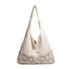 Holiday summer large-capacity beach bag original design canvas splicing shoulder tote bag niche pure cotton wind