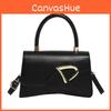 Fashion Blocked Color Belt Decoration Women Single Shoulder Small Square Bag