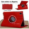 Coque - BOOLING - pour Samsung Galaxy Tab A11 Plus / A9 Plus - Protection Etui Rotatif - Rouge