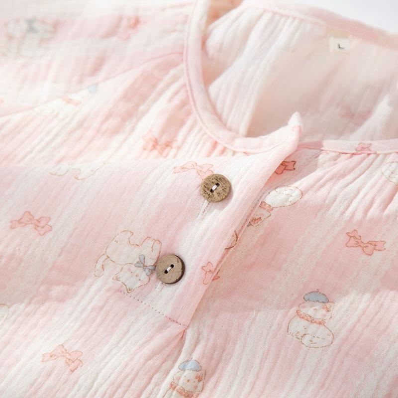 Women's Spring & Autumn Cotton Long Sleeve Pajama Set with Pockets - Wearable Outdoors