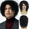 Synthetic Braid Wigs Short Wig for Men Afro Bob Ombre Brown Crochet Twist Hair Dreadlocks Wig Natural  Rasta