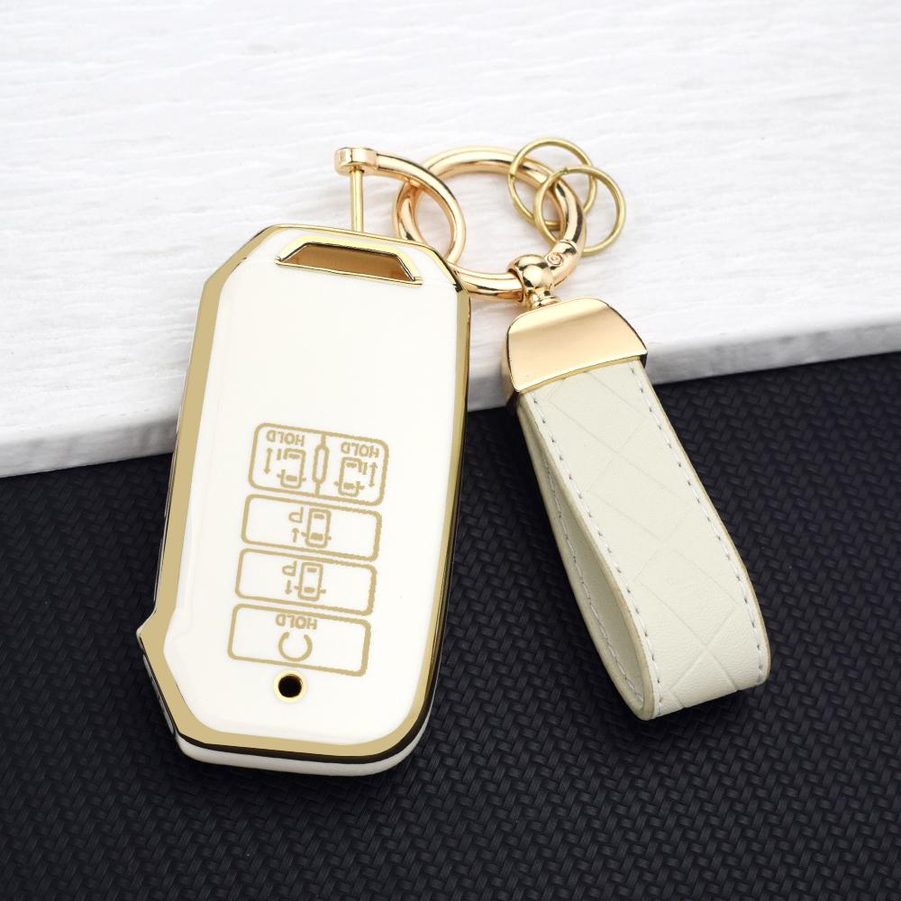 Tpu Car Key Fob Cover For Kia Ev6 New Carnival Sedona K8 V6 Gt Line Dl3 Mq4 K5 Grand Sorento 9 Buttons Key Case Rings