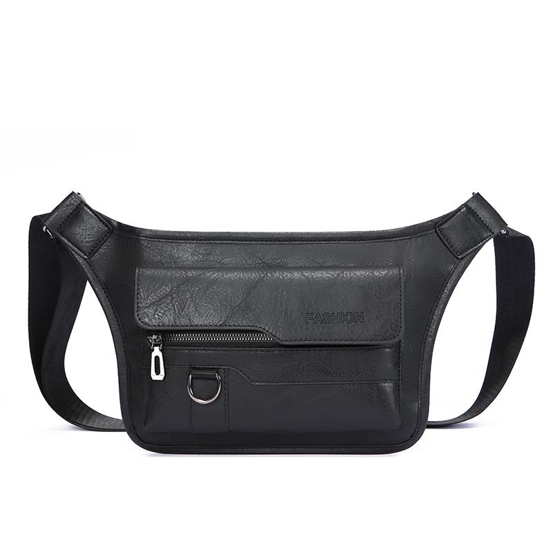 Men's Crossbody Bag Chest Bags High Quality Shoulder Bag Chest Bag for Men Fashion Business Messenger Bag PU Leather Waist Bags