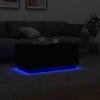 LED Coffee Table Black 90 x 50 x 40 cm