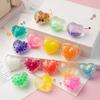 Balles anti-Stress en forme de cœur, jouet à presser, perles d'amour, anti-Stress, couleurs vives, jouet amusant pour enfants, 2 pièces