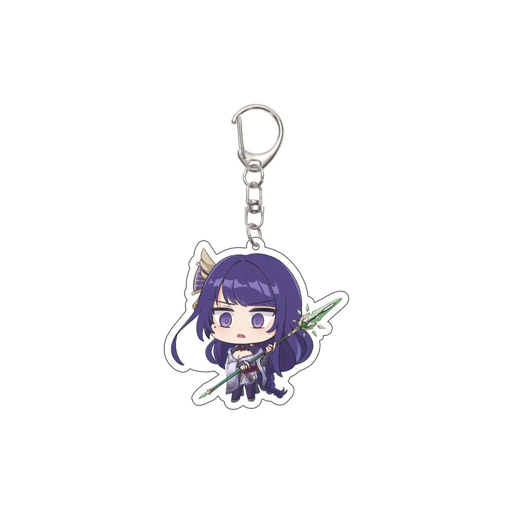 55MM Anime Genshin Impact Keychain Beelzebul Key Chain Acrylic Model Plate Christmas Gifts