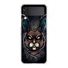 Phone Cover For Samsung Galaxy Z Flip 6 5 4 Case Transparent For Samsung Z Flip 3 Hard PC Foldable Shell Cute Graffiti Rabbit