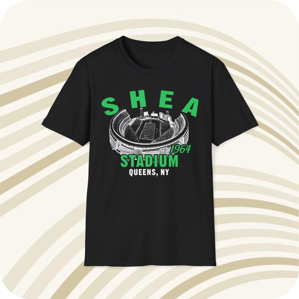 Throwbackmax Shea Stadium 1964 Classic Cut Football T shirt - New York Jets