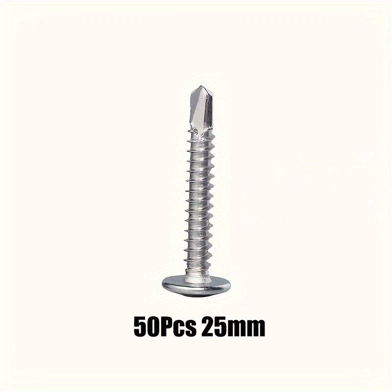 50/100pcs Carbon Steel Cross Round Head With Pad Self Drilling Self Tapping Screw With Pad For Warsaw Drill Tail Dovetail Screw