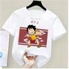 Summer New Arrival One Piece Pattern Tshirt unisex anime print casual shortsleeved fashionable streetwear top Y2K style