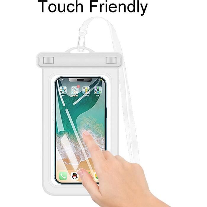 Pochette Etanche Universelle pour Téléphone - E.F.CONNECTION - Natation - Noir/Semi-transparent