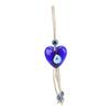 Woven Rope Pendant Blue Evil Eye Heart Shaped Ornament Hanging Decoration for Car Interior Clothing