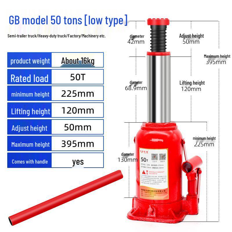 100T Heavy-Duty Vertical Hydraulic Hand-Operated Car Jack