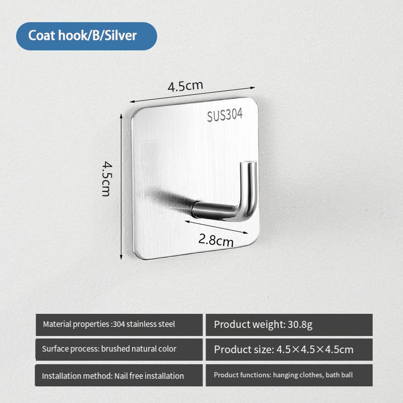 

Вешалка для полотенец из нержавеющей стали 304, штанга для банного полотенца, кольцо для полотенца, держатель для туалетной бумаги, самоклеящийся крючок, крючок для халата, настенное крепление