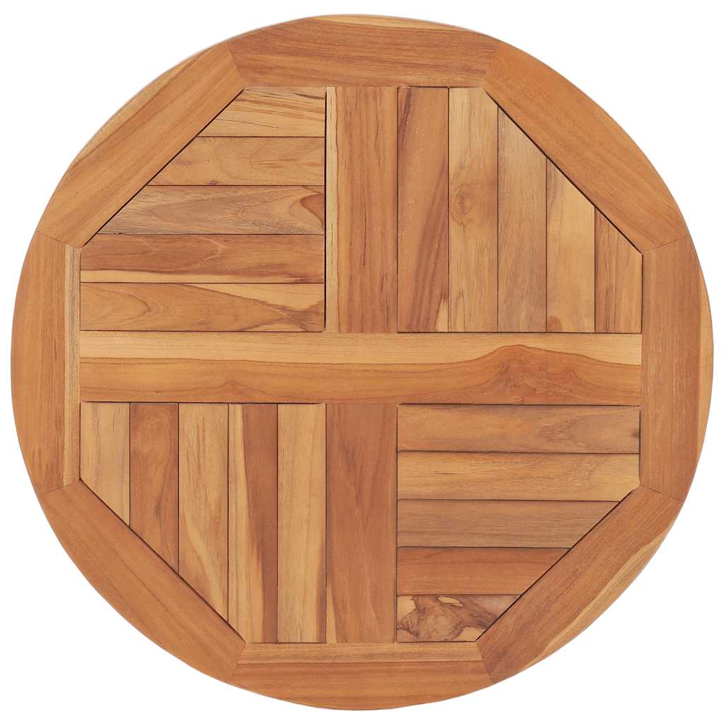 Massive Teak Tischplatte Rund 2,5 cm Dick 60 cm Durchmesser