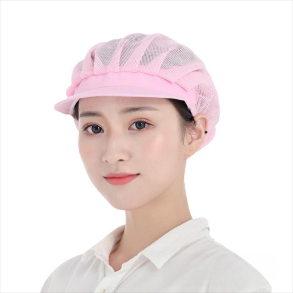 Hygienic Design Chef Hat Oil-Resistant Dustproof Feature Kitchen Work Hat Hairfall Prevention Smoke-Proof Breathable Mesh Cap
