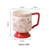 Zhi Shi Retro Rosengarten Keramik Kaffeetasse