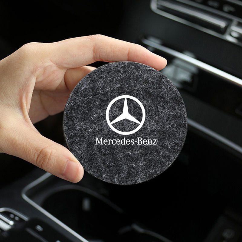 DDE2 Non-slip Car Water Cup Pad Coaster Anti-skid Cup Holders For Mercedes benz E GLK CLS A W204 W213 W221 ML ABR c200 Accessories