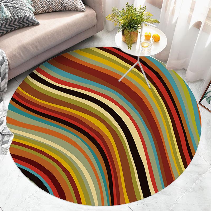 Nordic Circular Carpet Living Room Bedroom Bedside Mat Dressing Table Computer Chair Floor Mat