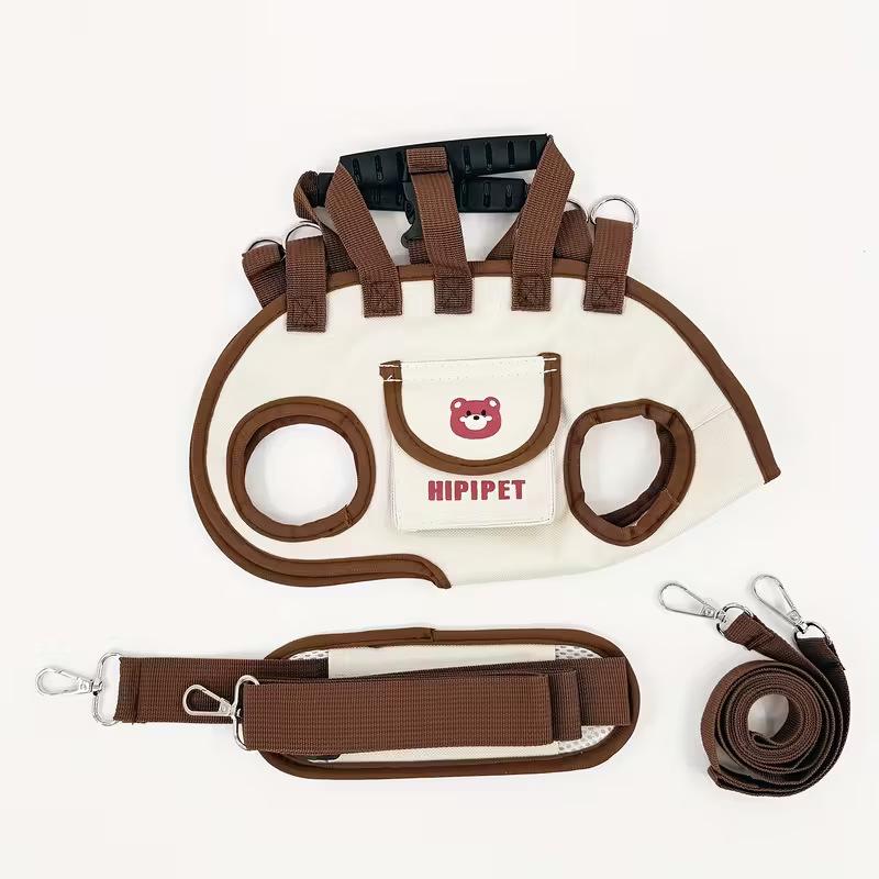 Portable Breathable Dog Carrier Backpack Convertible Backpack Shoulder Bag Travel Pet Carrier Harness