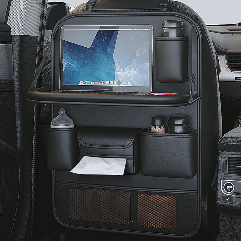Raksonic Popular Car Seatback Back Seat Car Storage Seatback Pocket with iPad Folding Large Car Black 3 Pocket, Storage, Dirt-Resistant, Pocket,