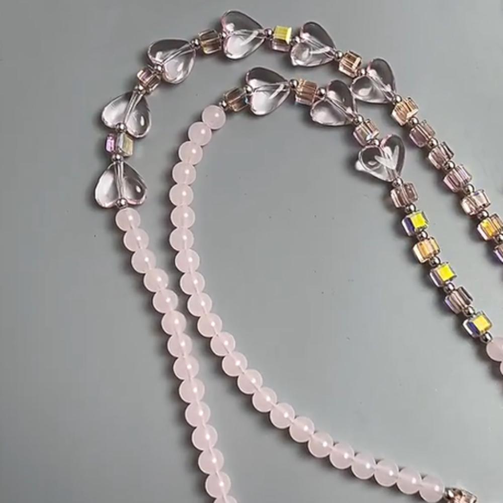 Bag Chain Crossbody Phone Strap Love Beads Phone Neck Straps  Phone Case Hanging