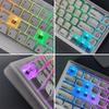Stoooduo 6-Piece Set of Universal Keyboard Replacement Keycaps, PC Material, Transparent Clear for XDA Mechanical Keyboards