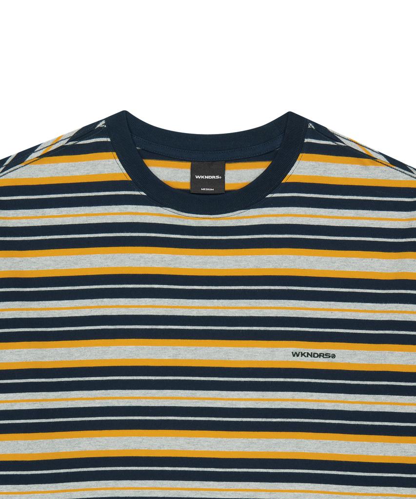 WKNDRS Multi Stripe Ls T-Shirt (Navy)